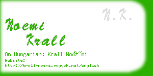 noemi krall business card